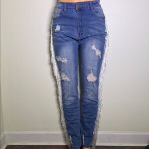 Sj Style Jeans with Fringe